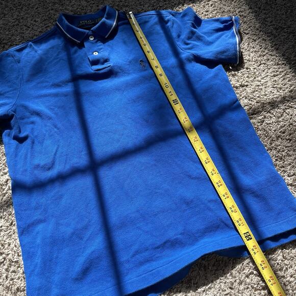 Polo Ralph Lauren HERITAGE ROYAL BLUE/TIPPED EDGES Shirt Men 2 Size Small Casual - Picture 6 of 7